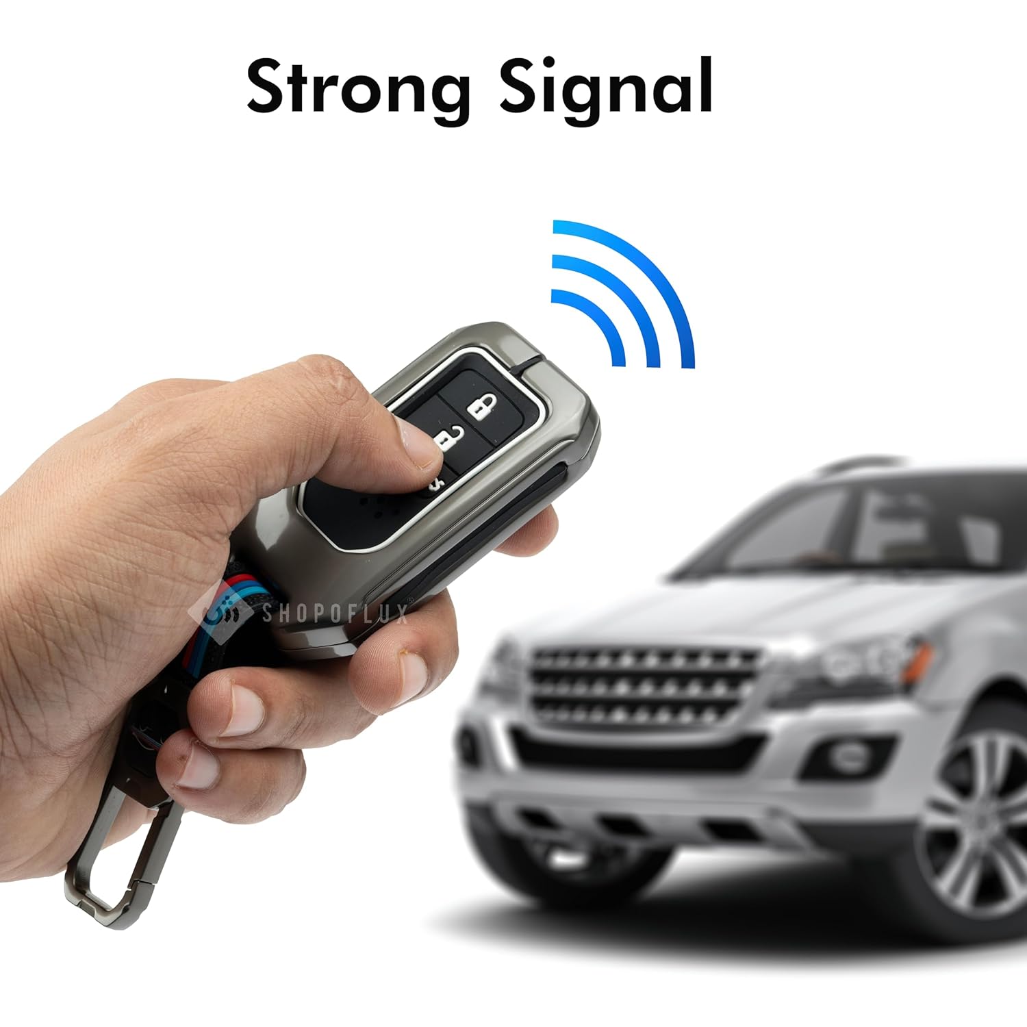 SHOPOFLUX Metal Key Cover Compatible for Honda City | Civic 2023 2024 4 Button Smart Key