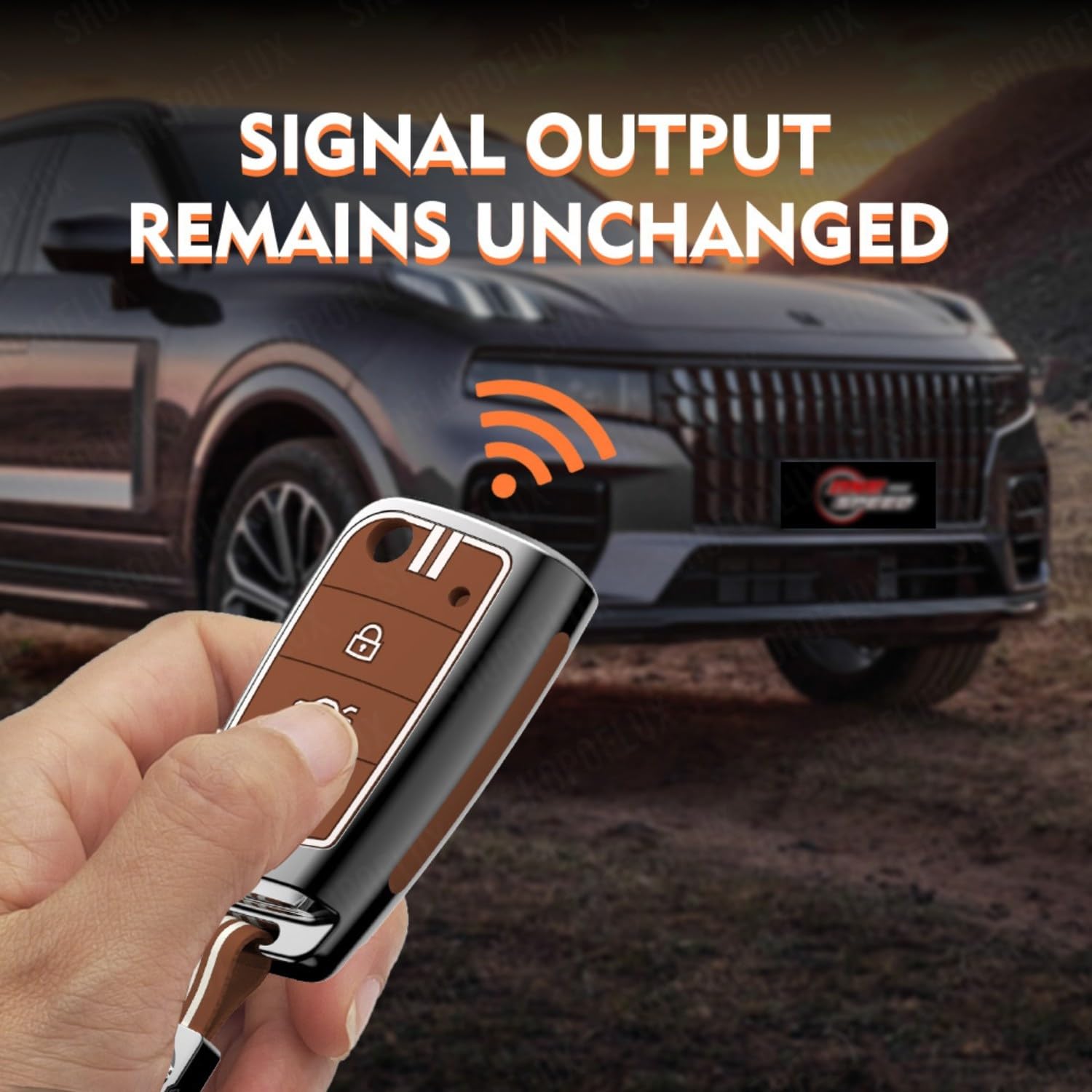 SHOPOFLUX Metal Key Cover Compatible for Skoda & Volkswagen Cars Kylaq | Slavia | Kushaq | Octavia | Virtus | Taigun | Tiguan | T Roc 3 Button Flip Key Shopoflux