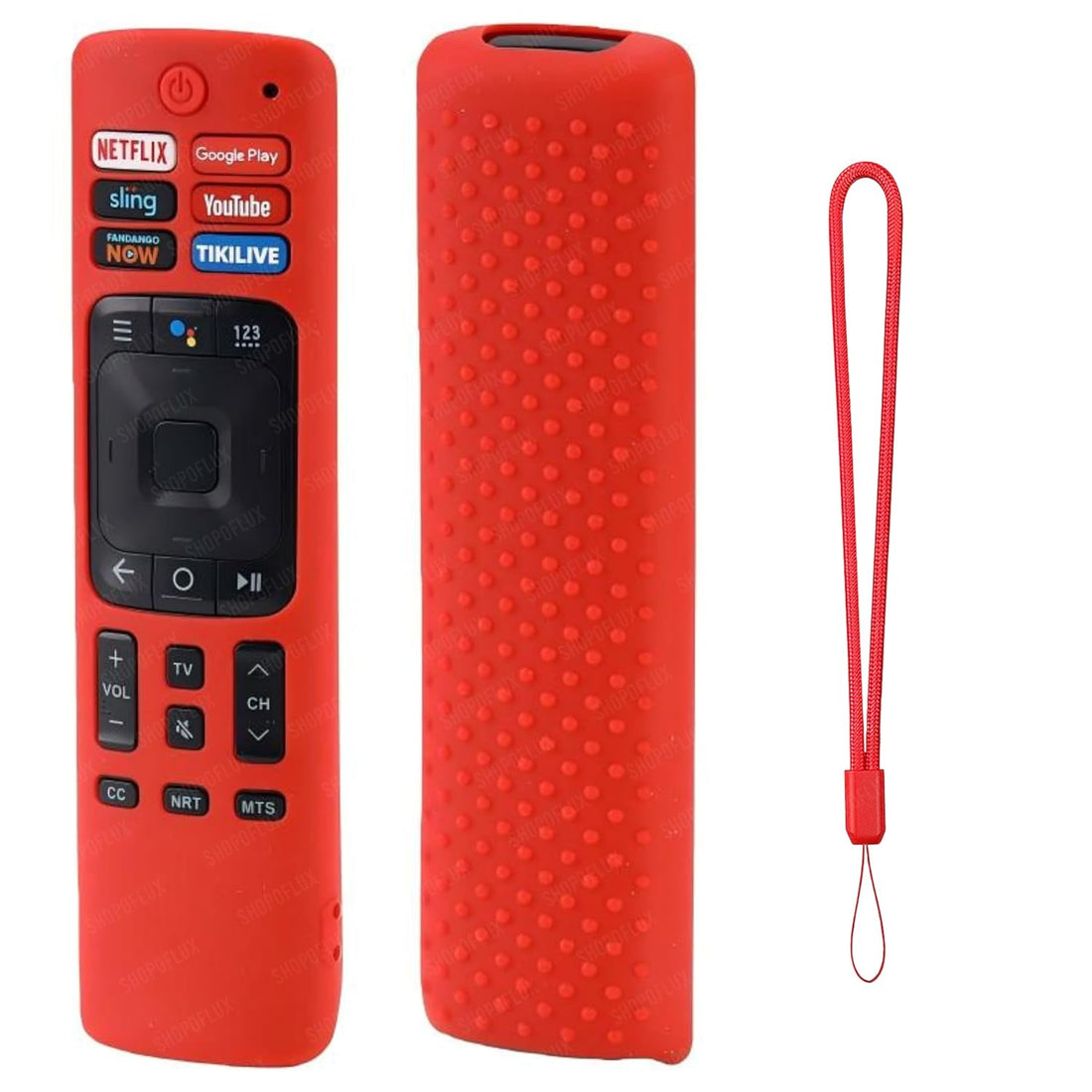 SHOPOFLUX Silicone TV Remote Cover Compatible with Hisense Smart TV Remote [Remote NOT Included] (RED) Shopoflux