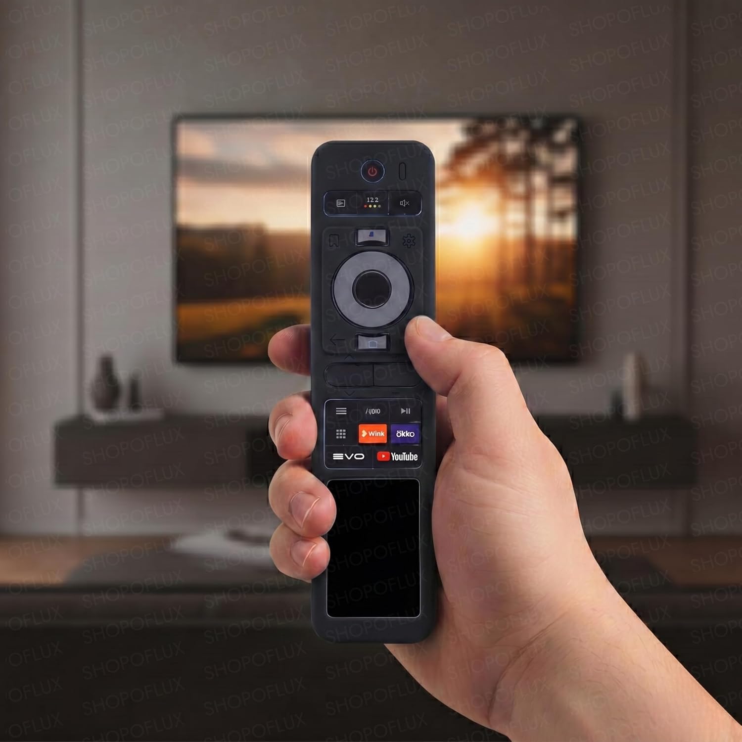 SHOPOFLUX Silicone TV Remote Cover Compatible with Haier TV Protective Case with Lanyard [Remote Not Included] (Black) Shopoflux