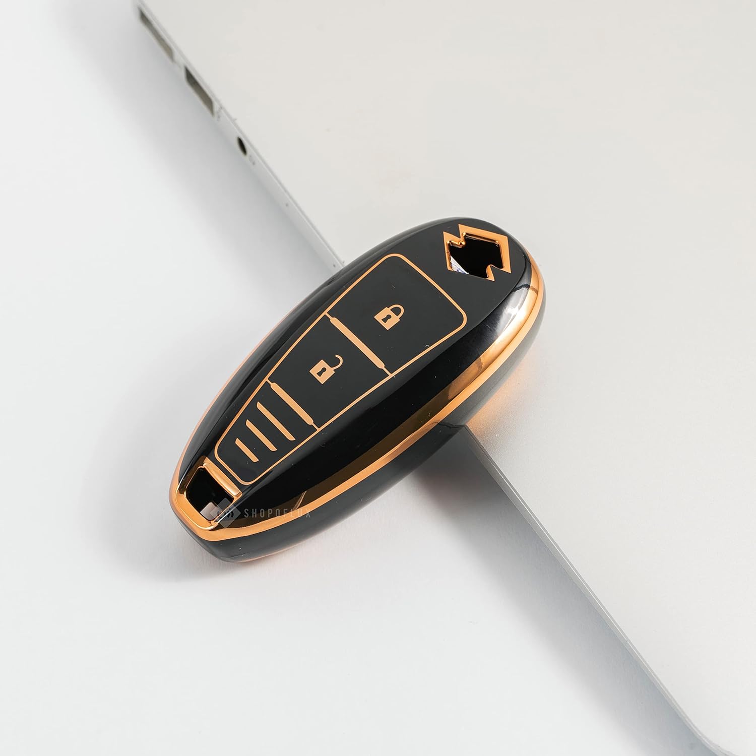 Shopoflux® TPU Key Cover Compatible with toyota and suzuki Baleno | Breeza | S Cross | Ciaz | Swift 2 Button Smart Key