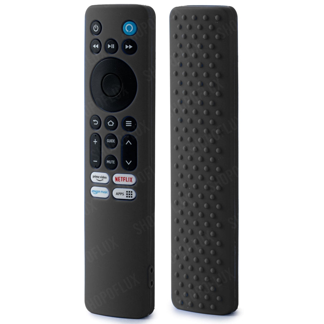 Shopoflux Silicone Tv Remote Cover Compatible with Redmi Smart Fire Tv 32, 4k 43 inches Remote Protective Case (Black) Shopoflux