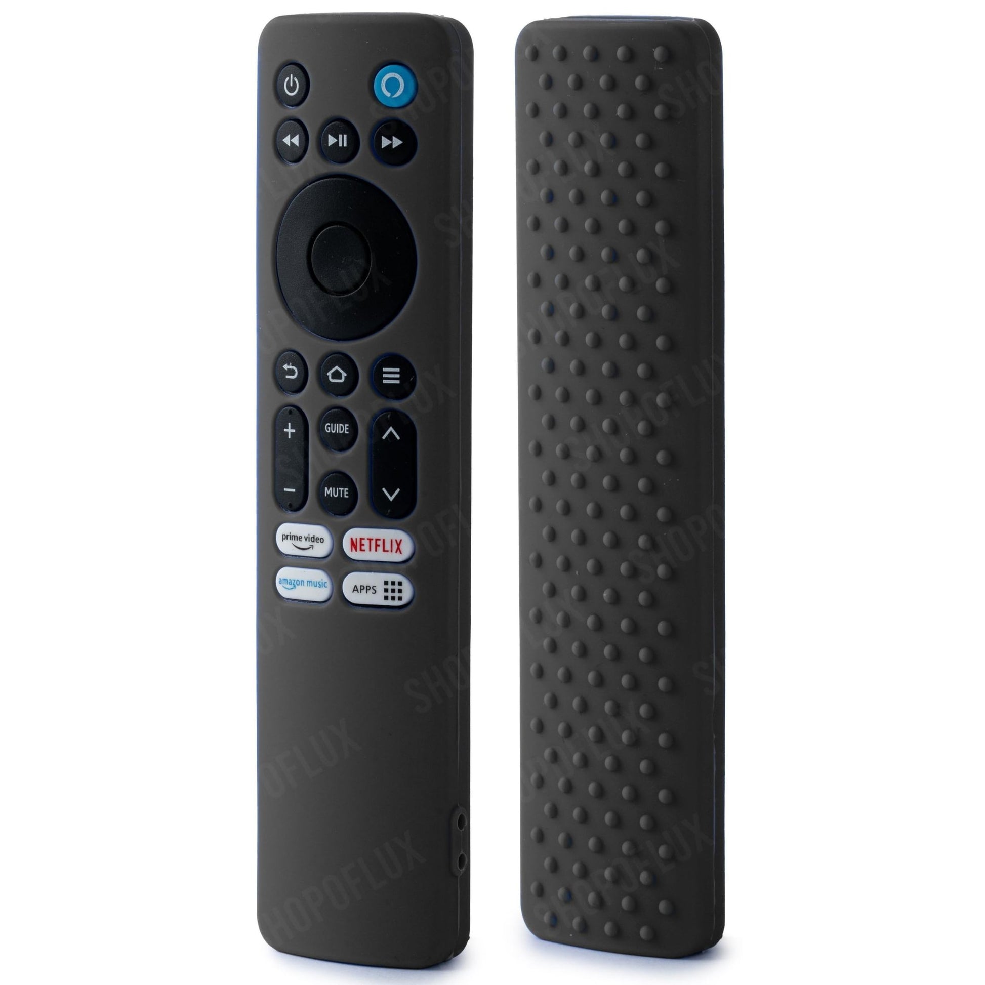 Shopoflux Silicone Tv Remote Cover Compatible with Redmi Smart Fire Tv 32, 4k 43 inches Remote Protective Case (Black) Shopoflux