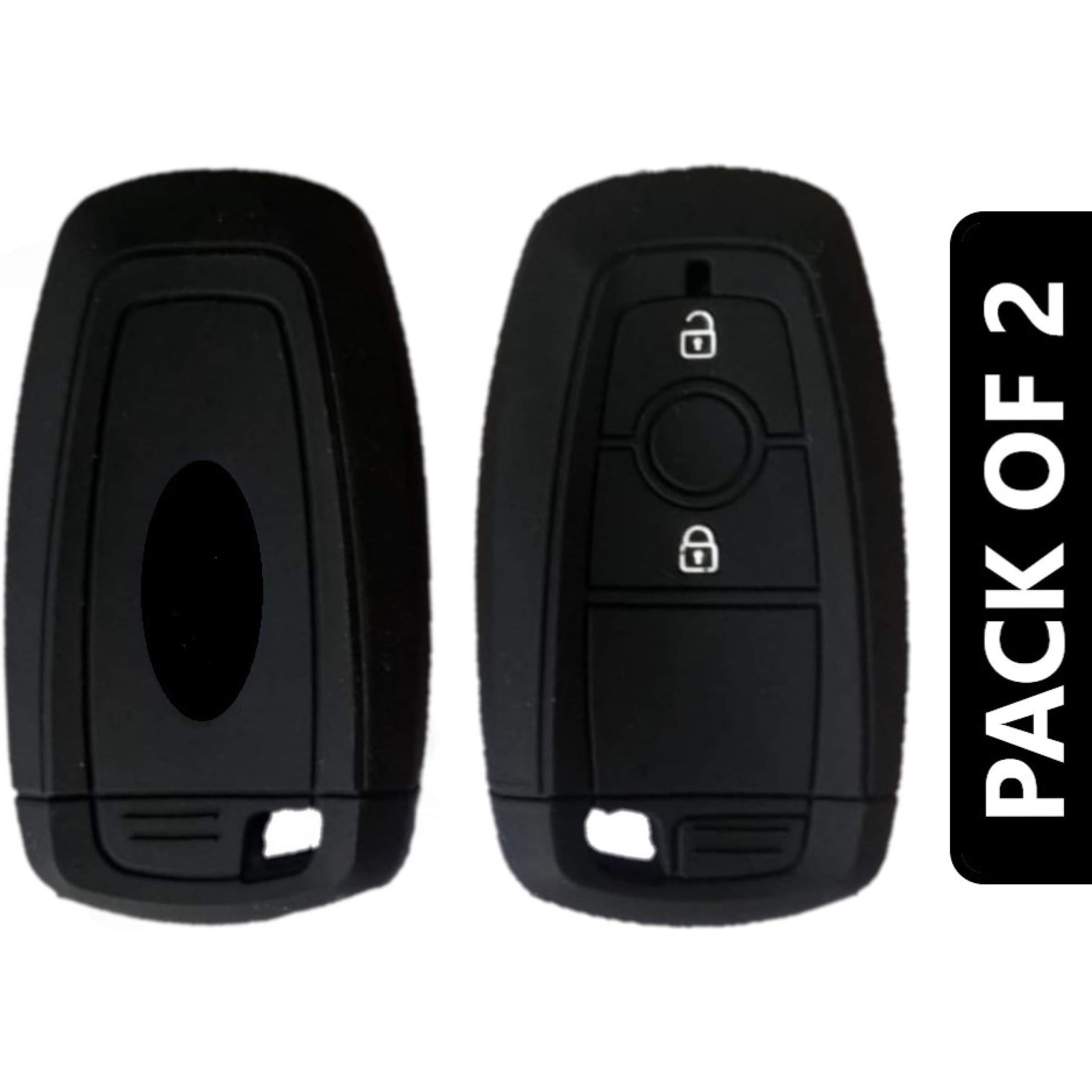 Shopoflux® Silicone Smart Key Cover Compatible with New Ford Ecosport Titanium Pack 2 Black Silicon