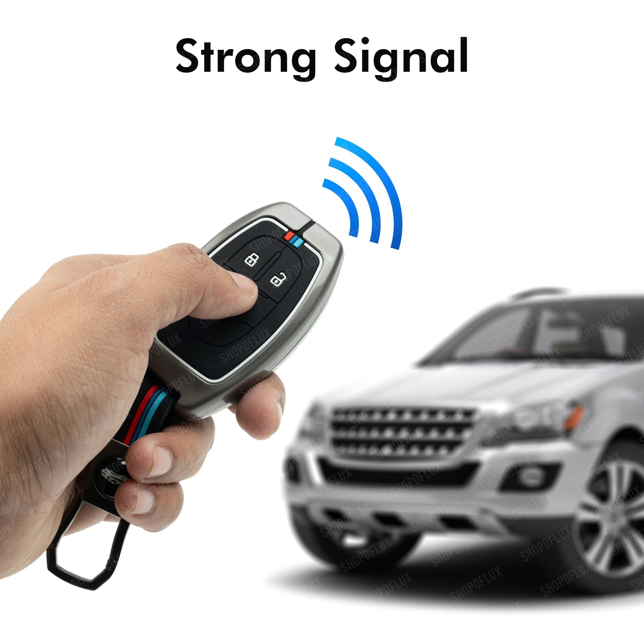 SHOPOFLUX Metal Key Cover Compatible with MG Gloster 3 Button Smart Key