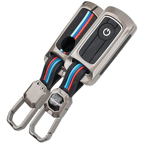 SHOPOFLUX Metal Key Cover Compatible with Yamaha Aerox Black
