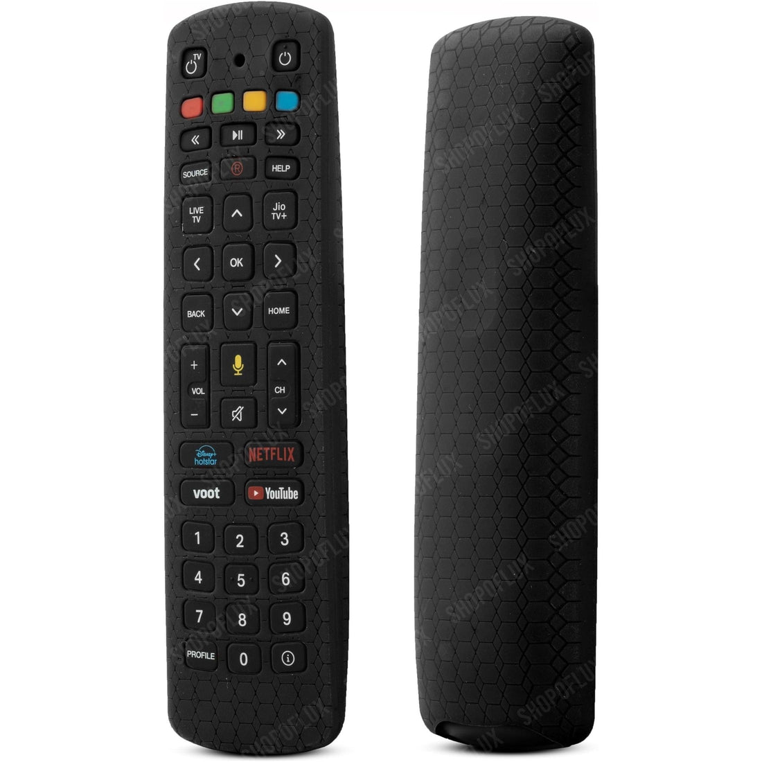SHOPOFLUX Silicone Remote Cover Compatible with Jio TV Remote Anti Slip Case Shockproof Cover