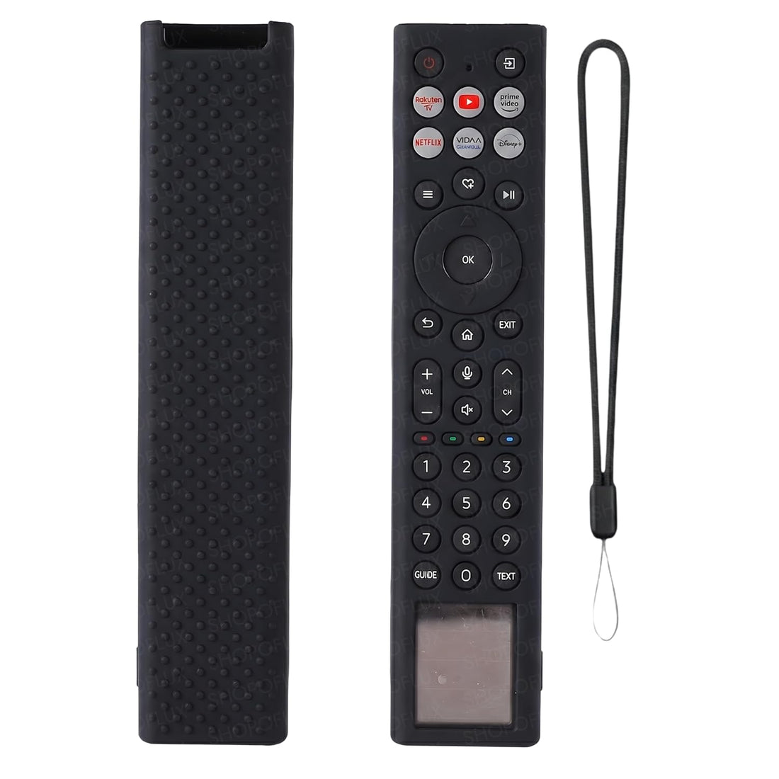 SHOPOFLUX Silicone TV Remote Cover Compatible with Hisense TV Remote [Remote NOT Included] (Black) Shopoflux
