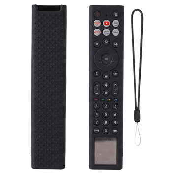 SHOPOFLUX Silicone TV Remote Cover Compatible with Hisense TV Remote [Remote NOT Included] (Black) Shopoflux