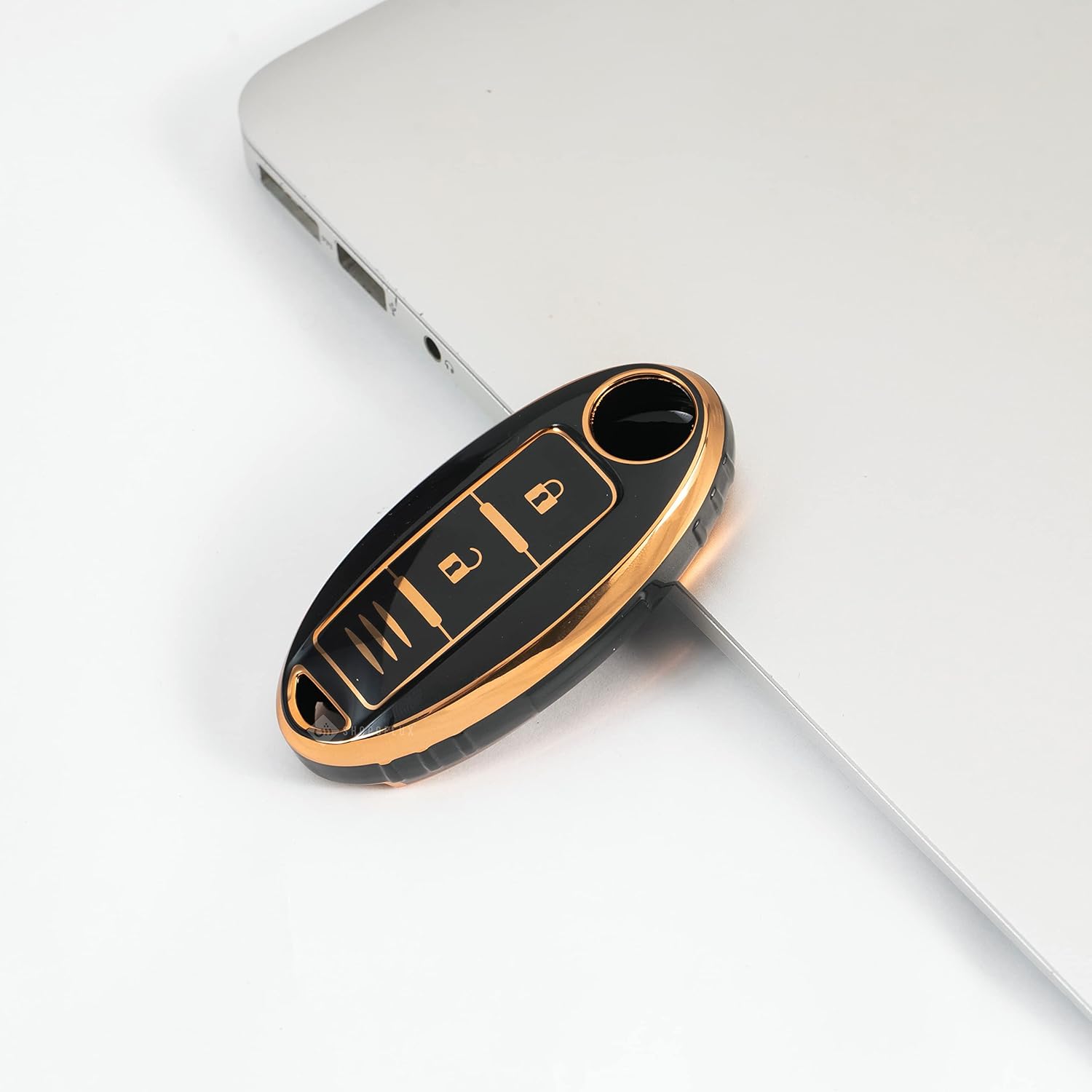 Shopoflux® TPU Key Cover Compatible with Nissan Magnite Smart Key Black