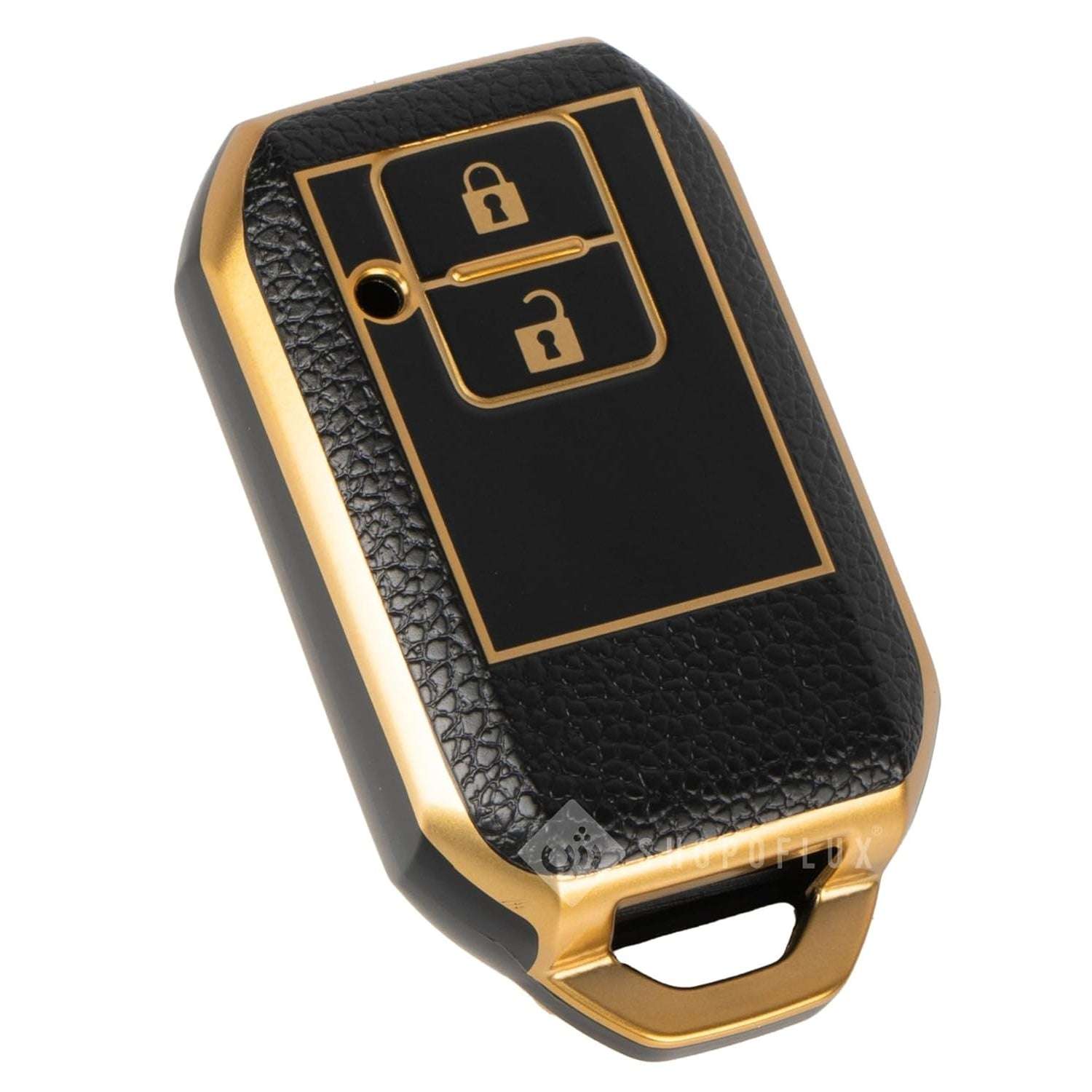 SHOPOFLUX TPU leather Key Cover Compatible with suzuki and toyota Baleno, Grand Vitara, XL6, Swift, Brezza, Celerio, Ignis, Ertiga, Dzire, Fronx, Urban Cruiser, Rumion, Glanza, Hyryder 2 Button Smart key - Black Copy