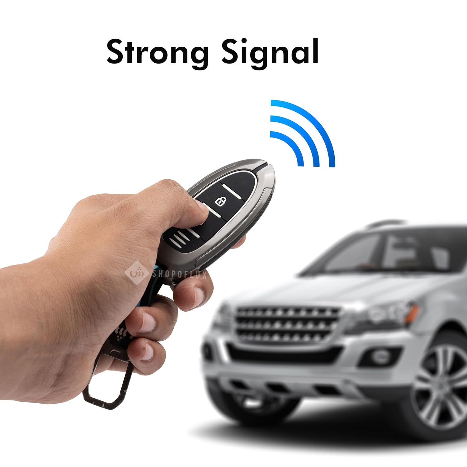 Shopoflux® metal Key Cover Compatible with Nissan Magnite Smart Key Black