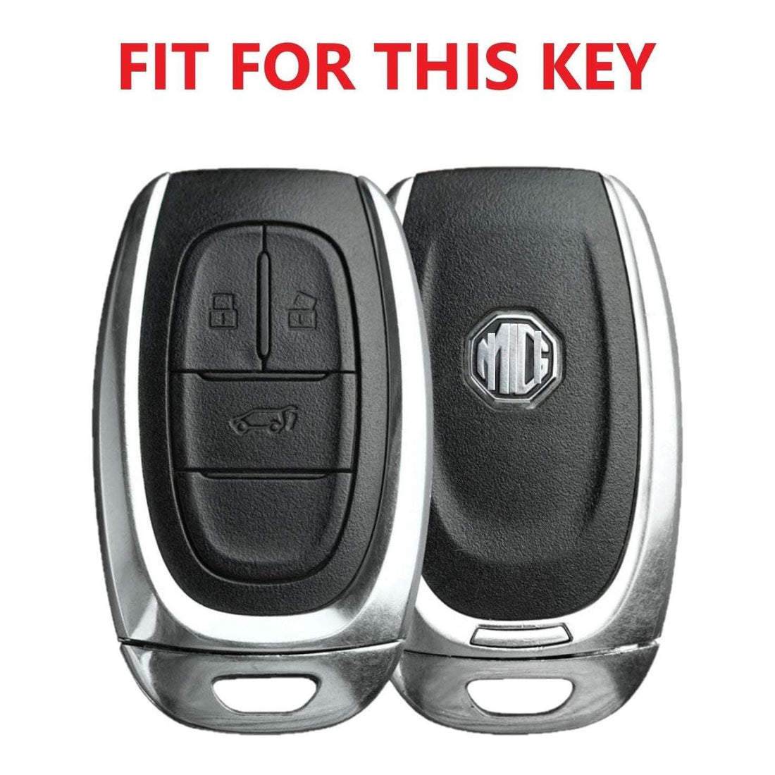 SHOPOFLUX Metal Key Cover Compatible with MG Gloster 3 Button Smart Key