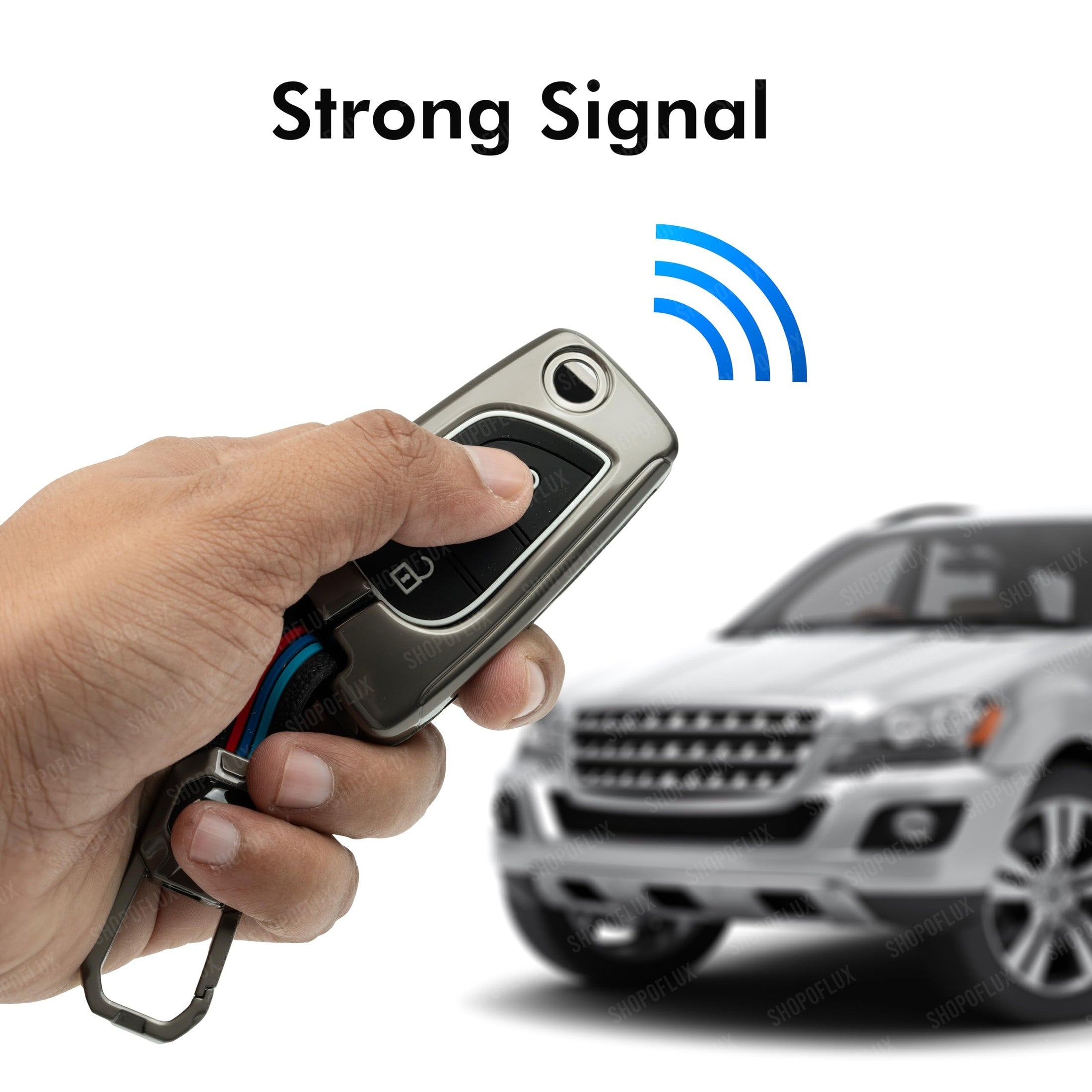 SHOPOFLUX Metal Key Cover Compatible for Toyota Innova Crysta | Corolla Altis 2 Button Flip Key