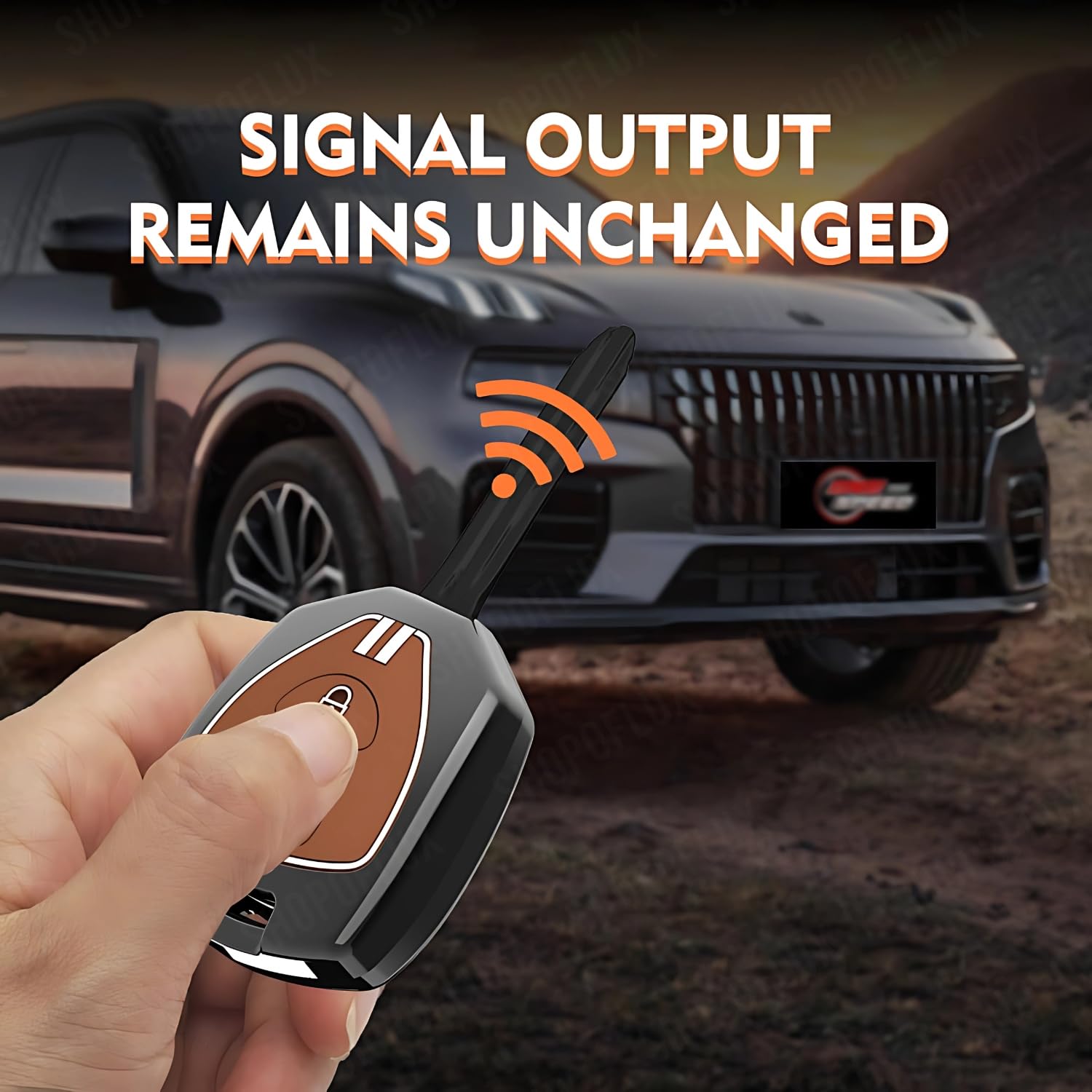 SHOPOFLUX Metal Key Cover Compatible for Toyota Old Innova, Fortuner, Corolla, Camry 2 Button Key (Brown Silicone) Shopoflux