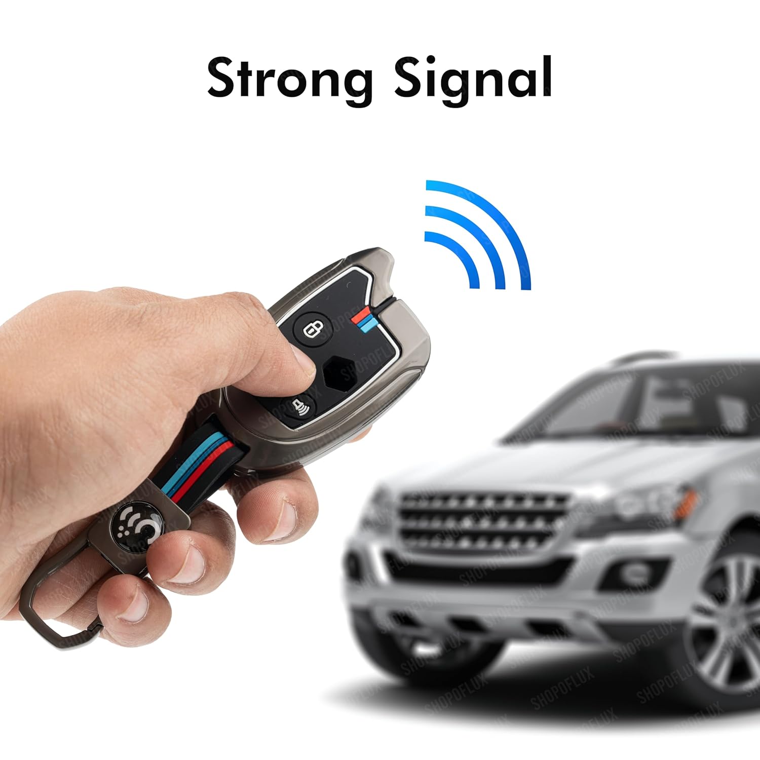 SHOPOFLUX Metal Key Cover Compatible for Swift,Dzire, Ritz, WagonR, S-Cross, Ertiga, Astar, Ciaz, Celerio, WagonR, Baleno, Scross, Vitara Brezza, Baleno BS6 2020 with Nippon Remote