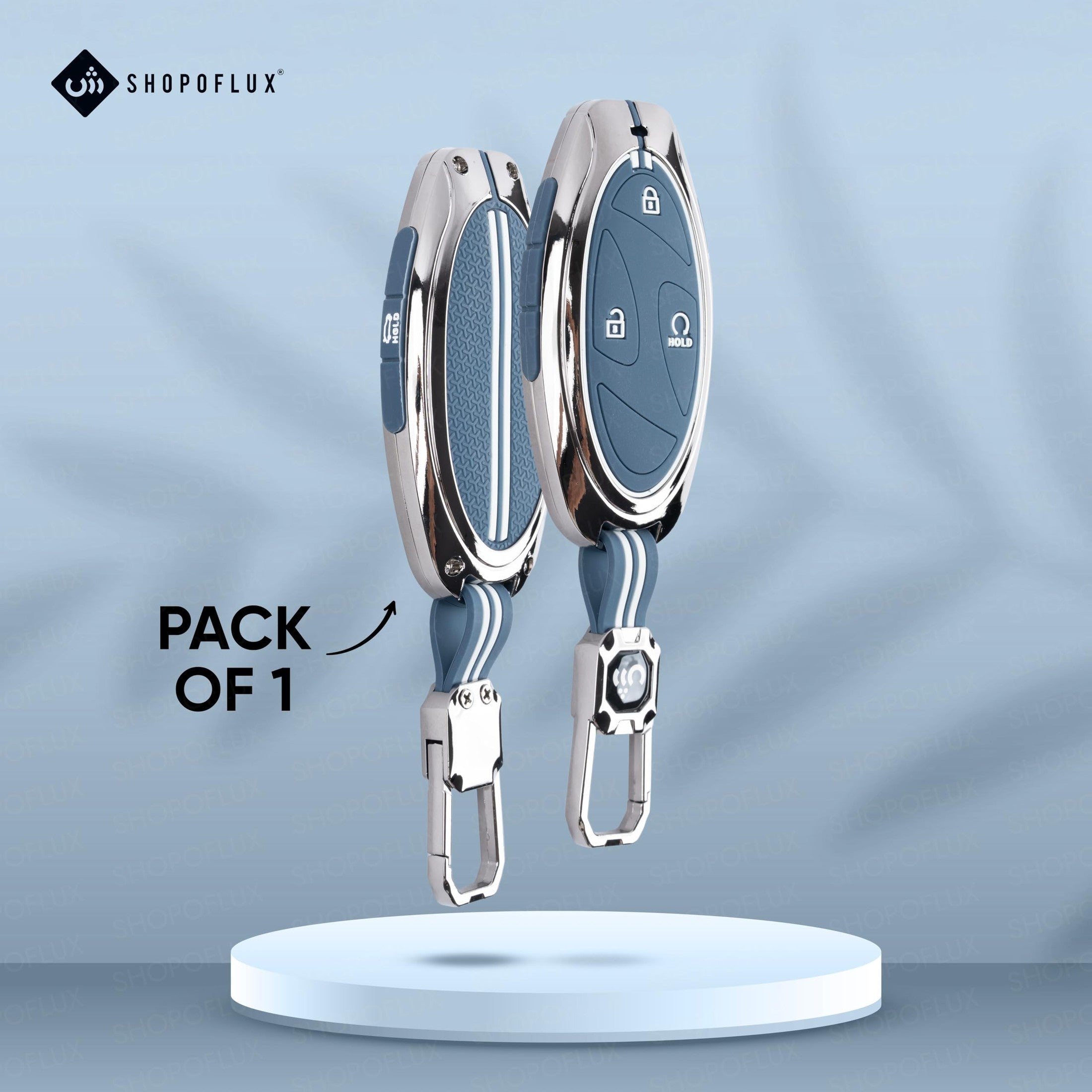 SHOPOFLUX Metal Key Cover Compatible with Hyundai Venue 4 Button Smart Key Shopoflux