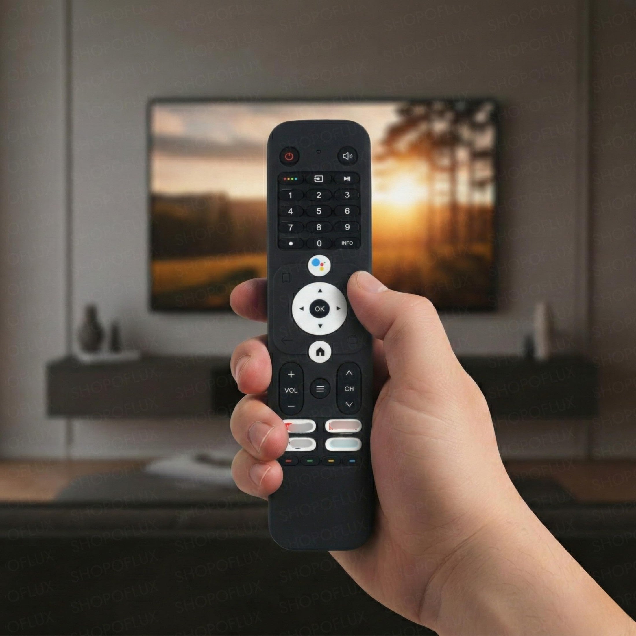 SHOPOFLUX Silicone TV Remote Cover Compatible with Haier TV Protective Case with Lanyard (Black) Shopoflux