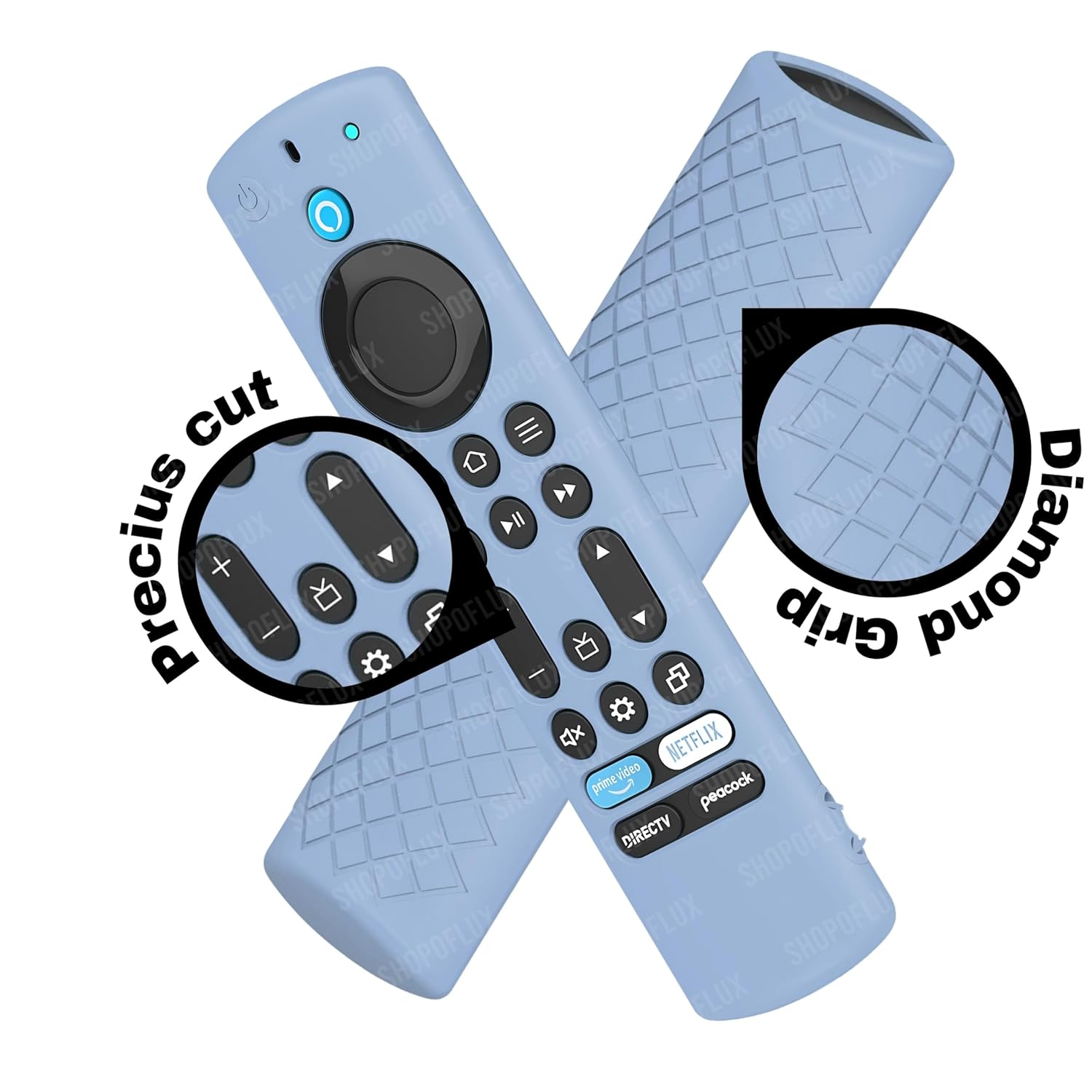 SHOPOFLUX Silicone Tv Remote Cover Compatible with Amazon Basics Smart LED TV Remote Protective Cover (Sky Blue) (Copy) Shopoflux