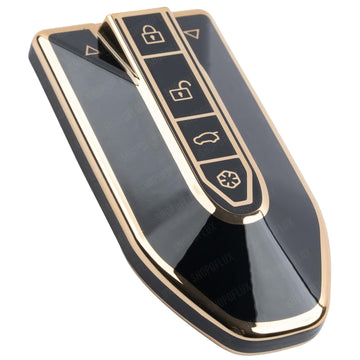 SHOPOFLUX TPU Key Cover Compatible with Mahindra BE 6, XEV 9 EV, XUV 7XO Smart Key (Black) Shopoflux