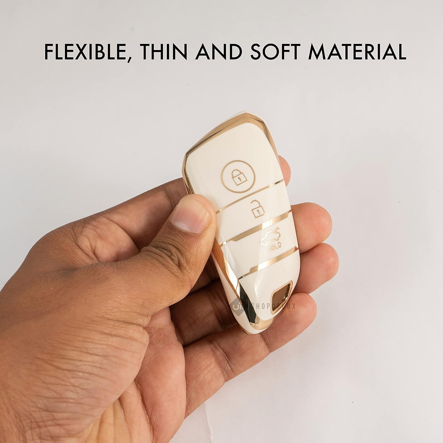 SHOPOFLUX TPU Key Cover Compatible with Kia Sonet | Carens | Seltos 3 Button Smart Key Only