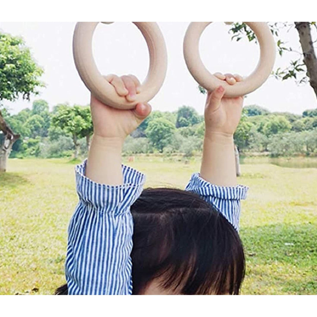 Shopoflux® Wooden Gymnastics Rings for Kids | Kids Gym Play Set | Gymnastic Toys for Boys and Girls