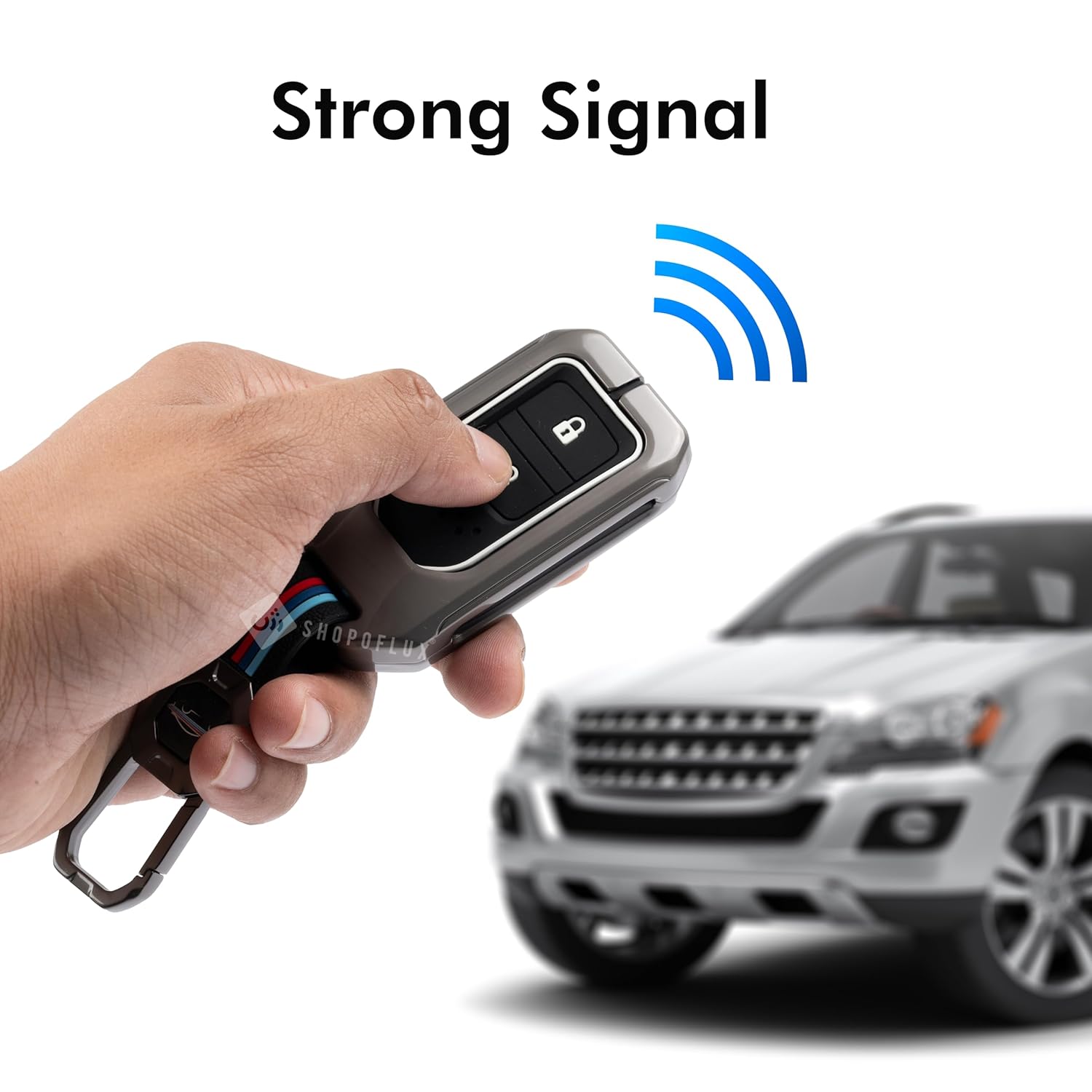 SHOPOFLUX metal Key Cover Compatible for Honda Elevate | BRV | WRV | CRV | Jazz | City 2 Button Smart Key Copy