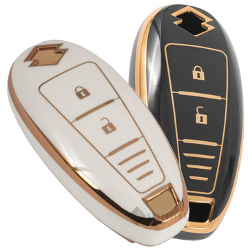 Shopoflux® TPU Key Cover Compatible with Baleno | Breeza | S Cross | Ciaz | Swift 2 Button Smart Key