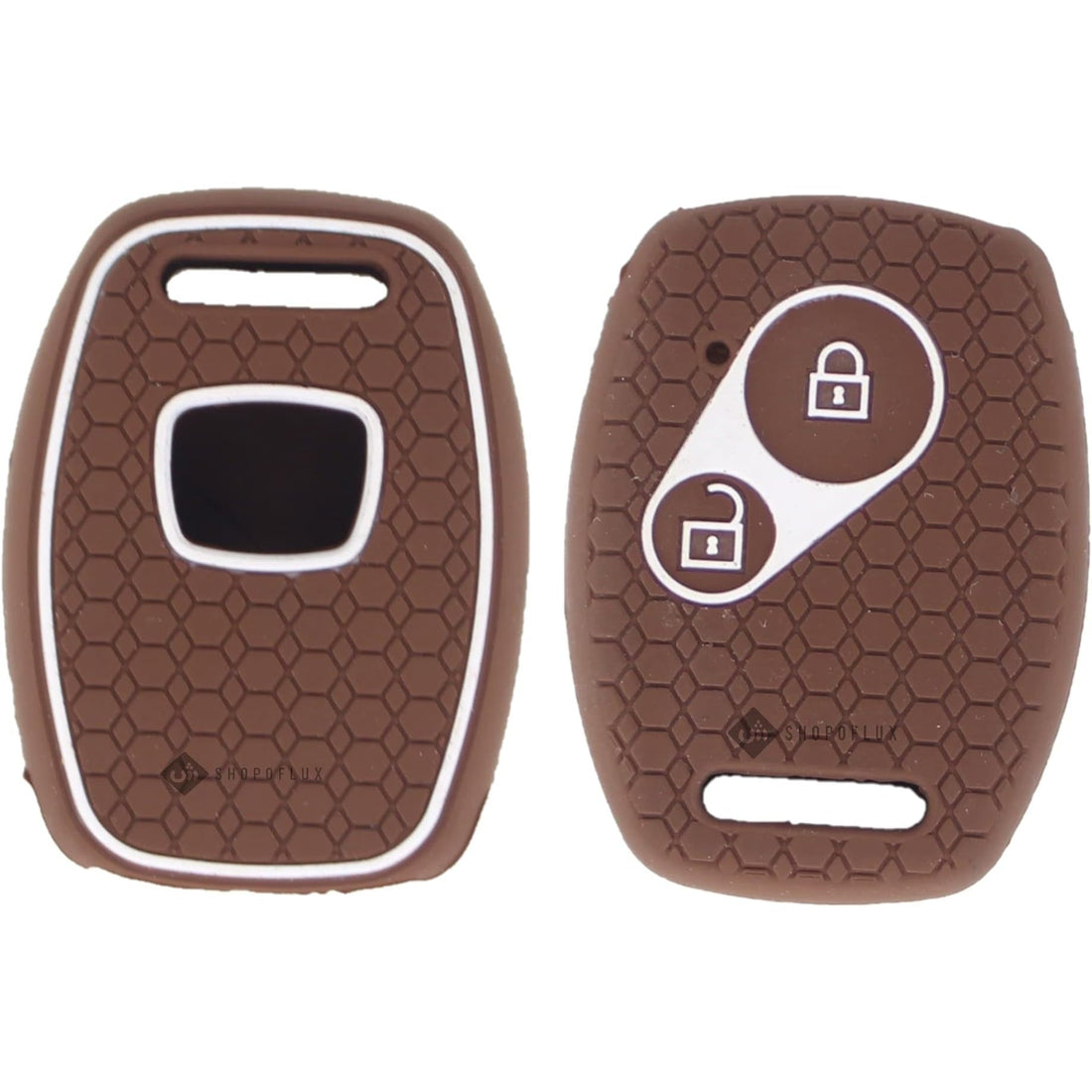 Shopoflux® Silicone Key Cover Compatible with City | Civic | Jazz | Brio | Amaze | Accord | Mobilio | BRV | CRV Dark Grey 2