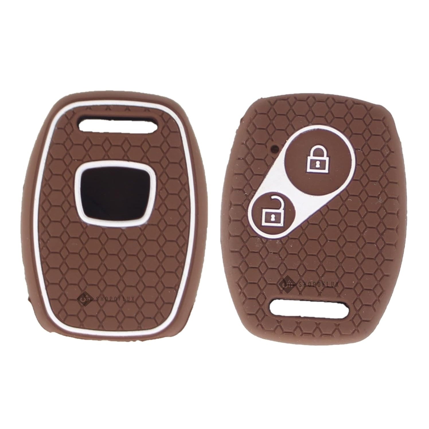 Shopoflux® Silicone Key Cover Compatible with City | Civic | Jazz | Brio | Amaze | Accord | Mobilio | BRV | CRV Dark Grey 2