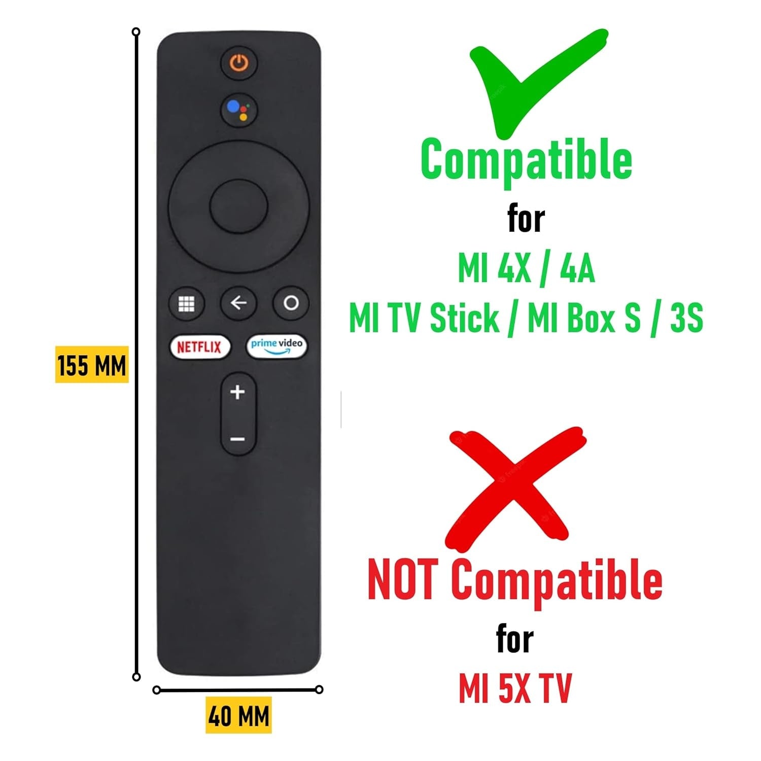 Shopoflux Silicone Remote Cover for Mi Smart TV and Mi TV Stick/MI Box S / 3S / MI 4X / 4A Smart LED TV