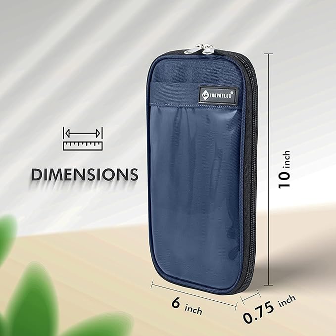 SHOPOFLUX Polyester Travel Passport Cover Organizer With Mobile Holder And Hand Strap For Men And Women blue