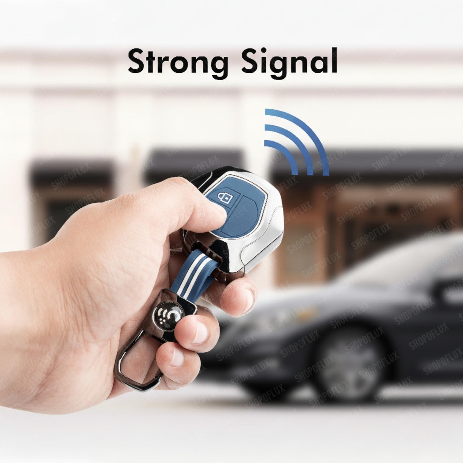 SHOPOFLUX Metal Key Cover Compitable For Suzuki Swift | Ertiga | Wagonr | Celerio | Swift Dzire | Alto | Fronx | Breza | S Presso | Ignis 2 Button Remote Key Shopoflux