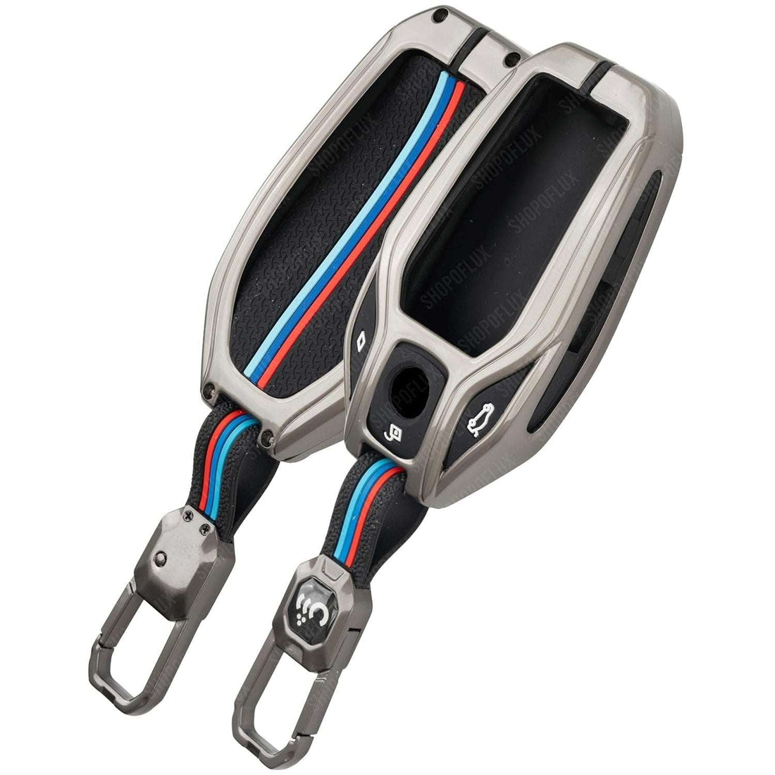 SHOPOFLUX Metal Key Cover Compatible for BMW X Series Screen Touch Smart Key