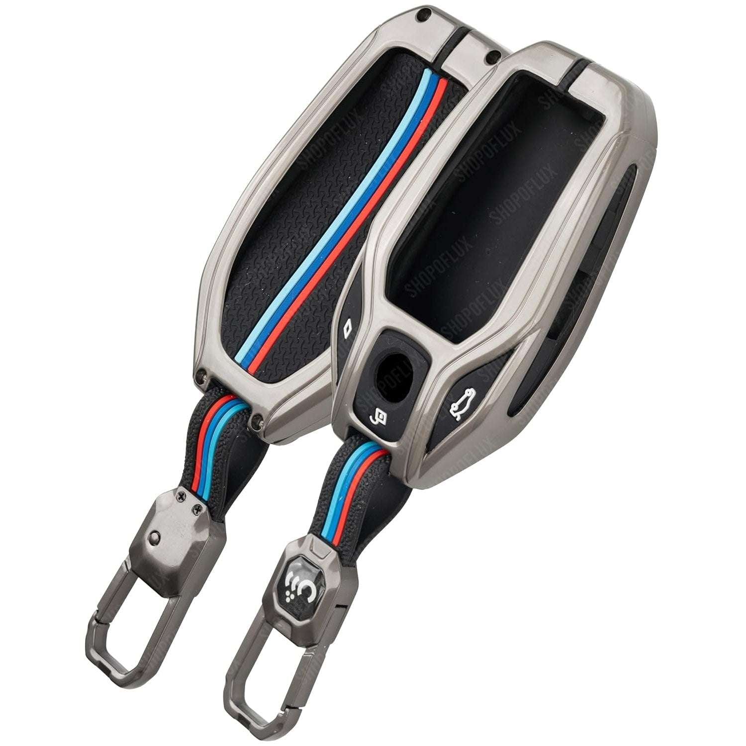 SHOPOFLUX Metal Key Cover Compatible for BMW X Series Screen Touch Smart Key