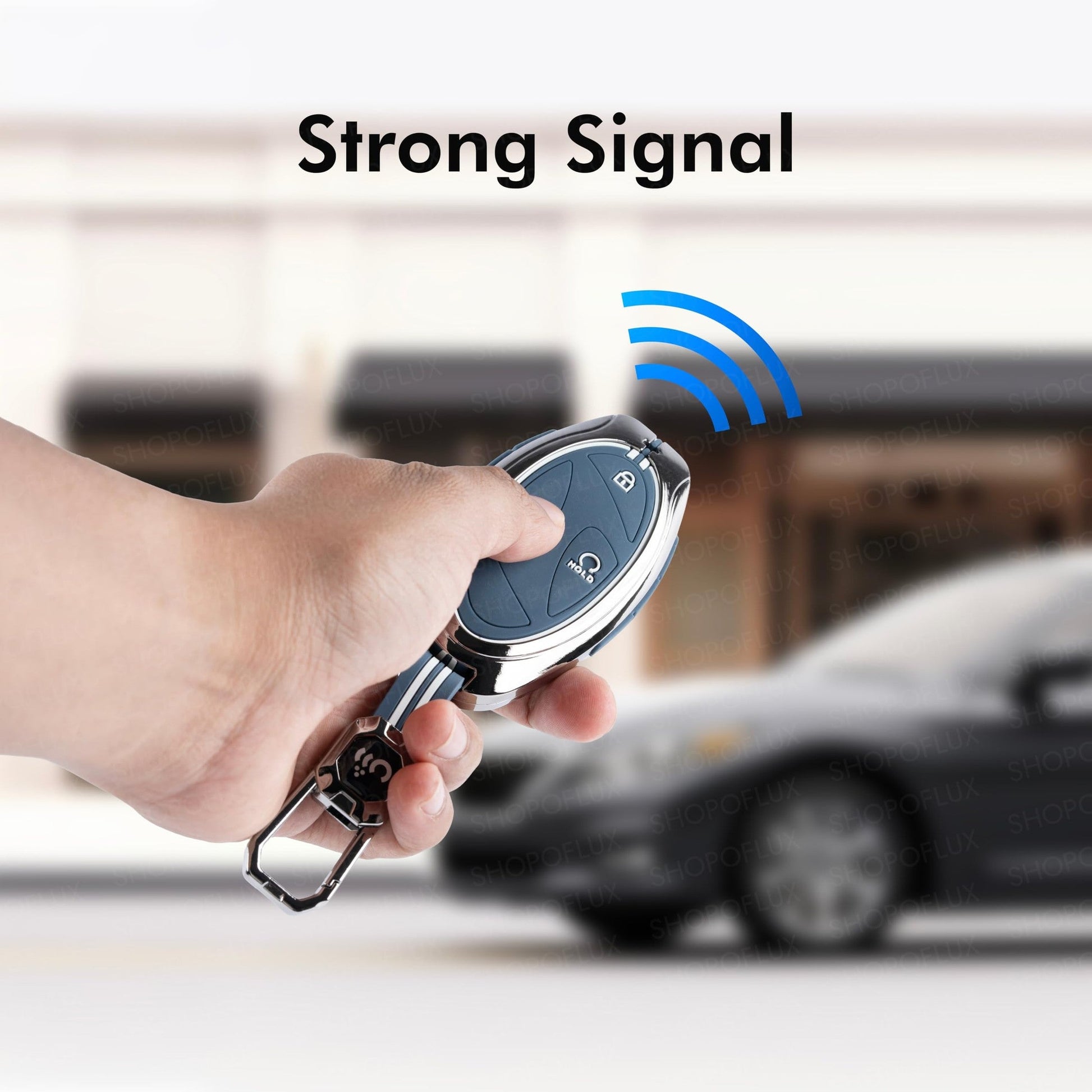 SHOPOFLUX Metal Key Cover Compatible with Hyundai Venue 4 Button Smart Key Shopoflux