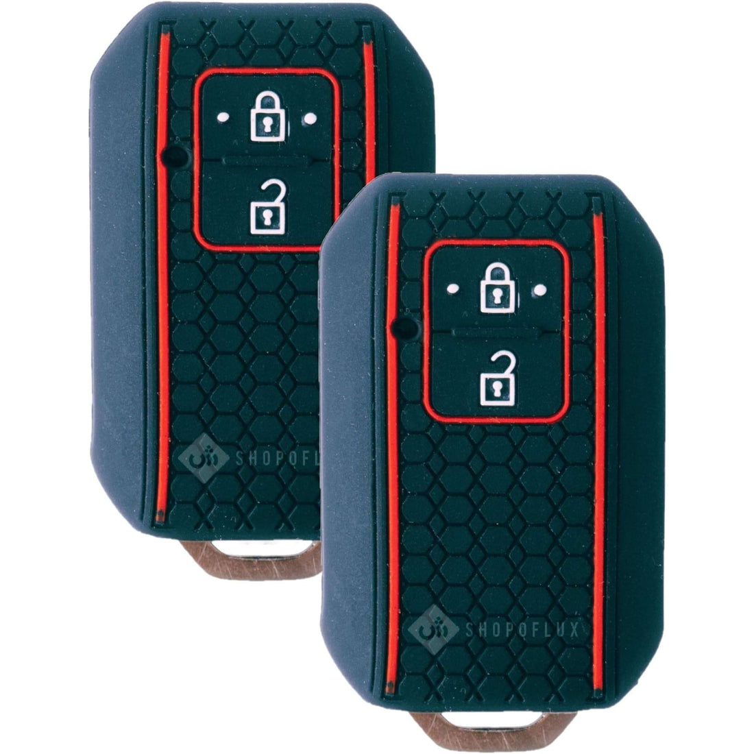 SHOPOFLUX Silicone Key Cover Compatible with toyota and suzuki Baleno, Grand Vitara, XL6, Swift, Brezza, Celerio, Ignis, Ertiga, Dzire, Fronx, Urban Cruiser, Glanza, Hyryder Pack of 2 Visit the SHOPOFLUX Store
