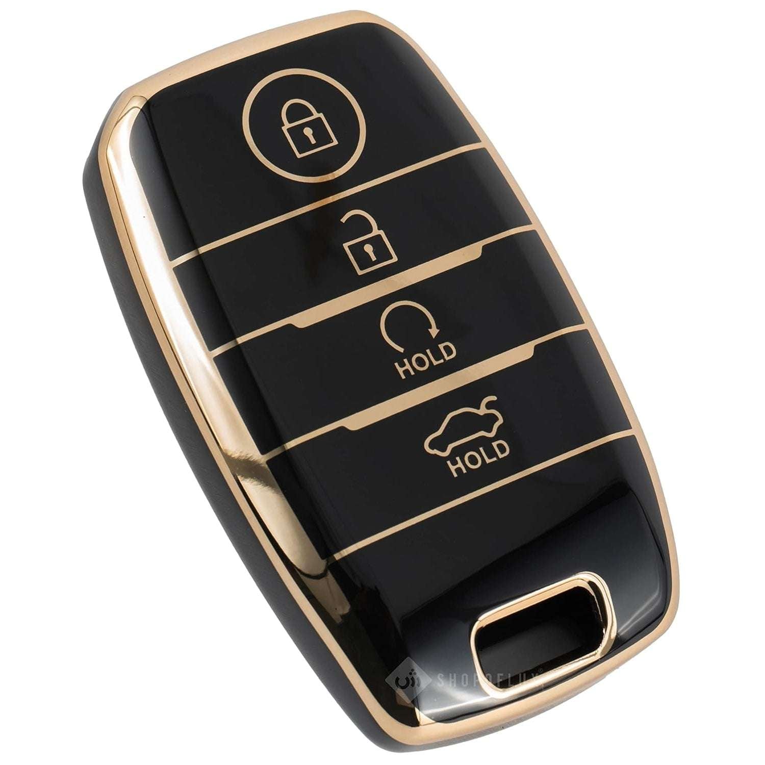 Shopoflux® TPU Key Cover Compatible with Kia Seltos | Sonet | Carens 4 Button Smart Key