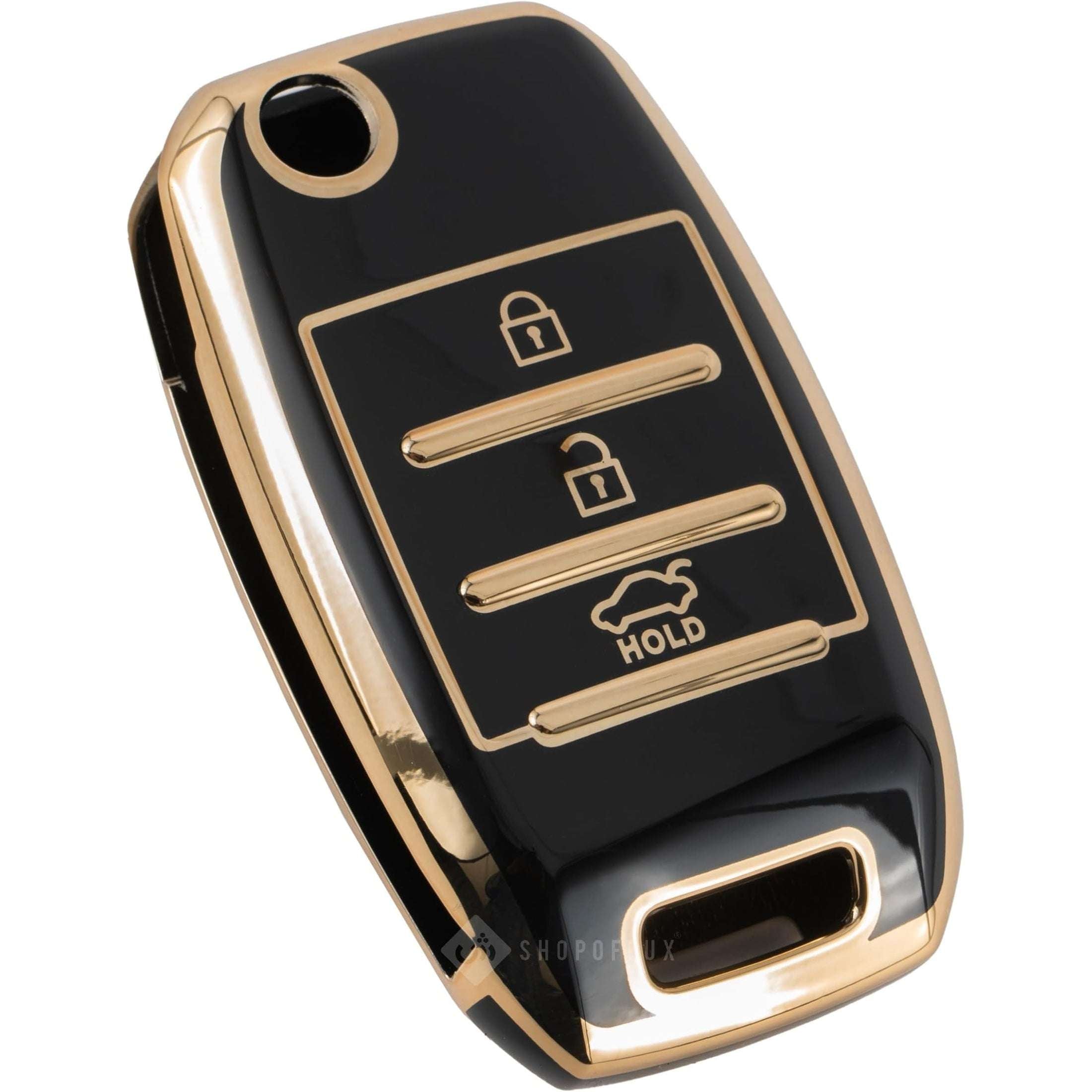 Shopoflux® TPU Key Cover Compatible for Kia Carens | Sonet | Seltos 3 Button Flip Key