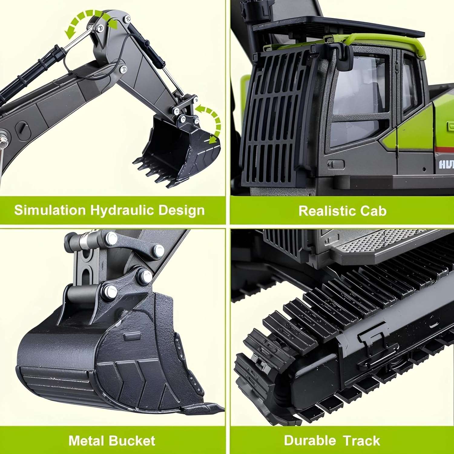 SHOPOFLUX Excavator Construction Friction Toy Vehicle for Kids Excavator2V