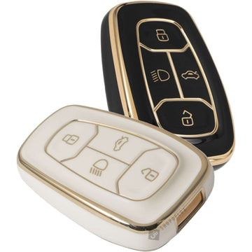 Shopoflux® TPU Key Cover Compatible with Tata Nexon | Harrier | Safari | Altroz | Tigor | EV | Punch | Tiago EV Electric 4 Button Smart Key Only