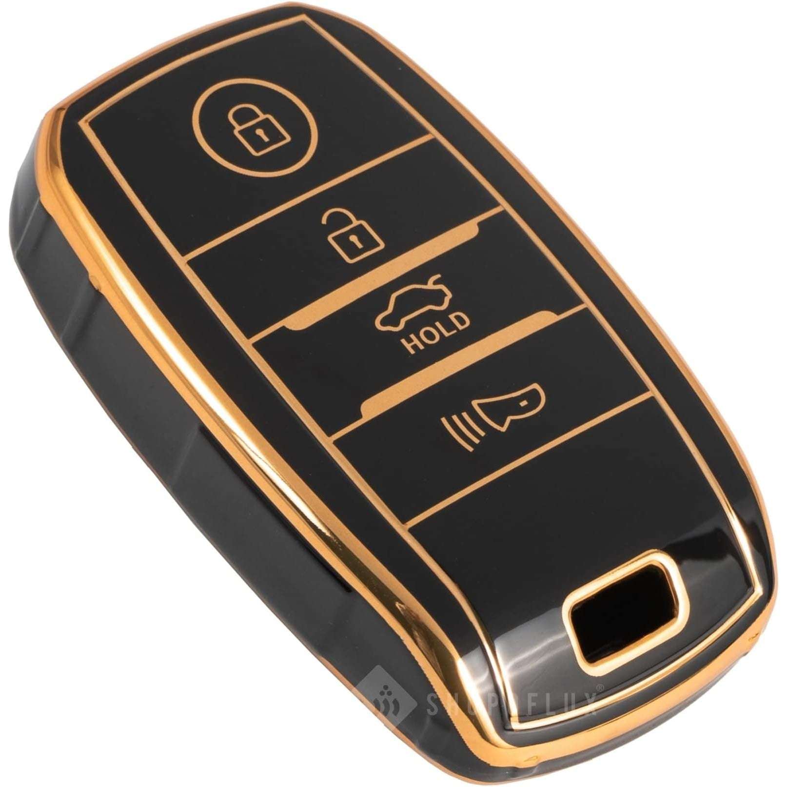 Shopoflux® TPU Key Cover fit for KIA Seltos 4 Button Smart Key