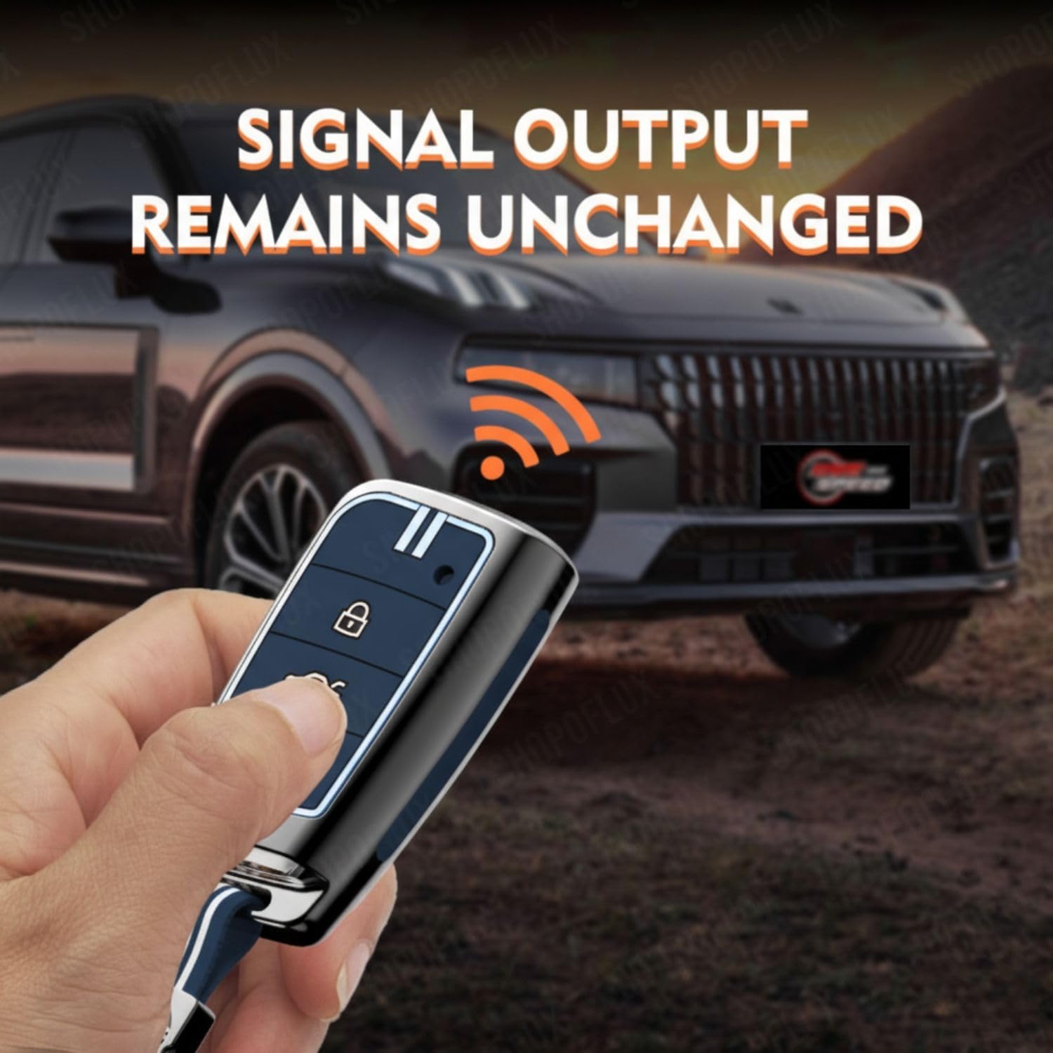 SHOPOFLUX Metal Key Cover Compatible for Skoda & Volkswagen Cars Kylaq | Slavia | Kushaq | Octavia | Virtus | Taigun | Tiguan | T Roc 3 Button Flip Key Shopoflux