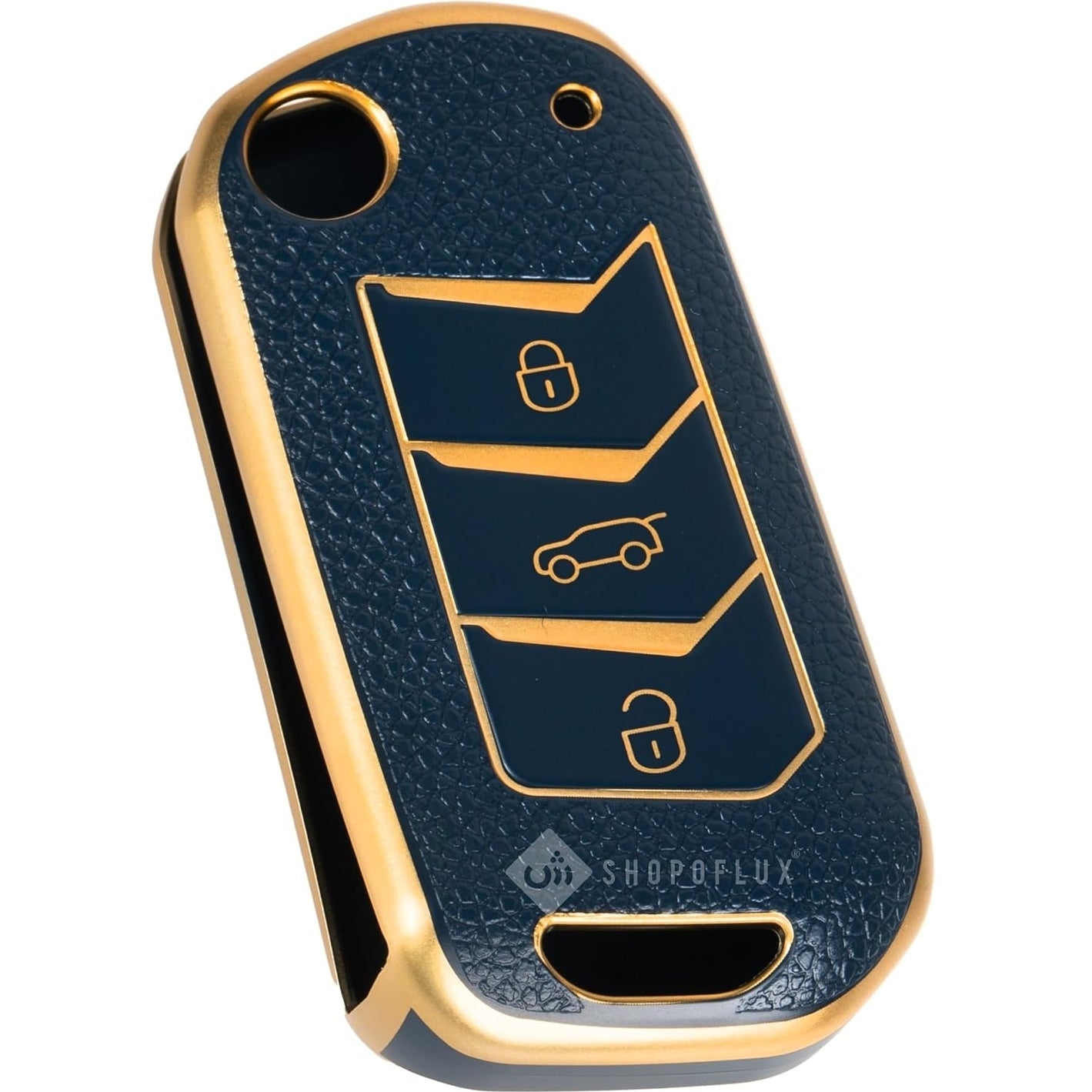 SHOPOFLUX TPU Leather Key Cover Compatible with Mahindra Scorpio N | 3XO | XUV 300 | Marazzo | XUV 700 | XUV 400 ev | Bolero | Thar Roxx 3 Button Flip Key