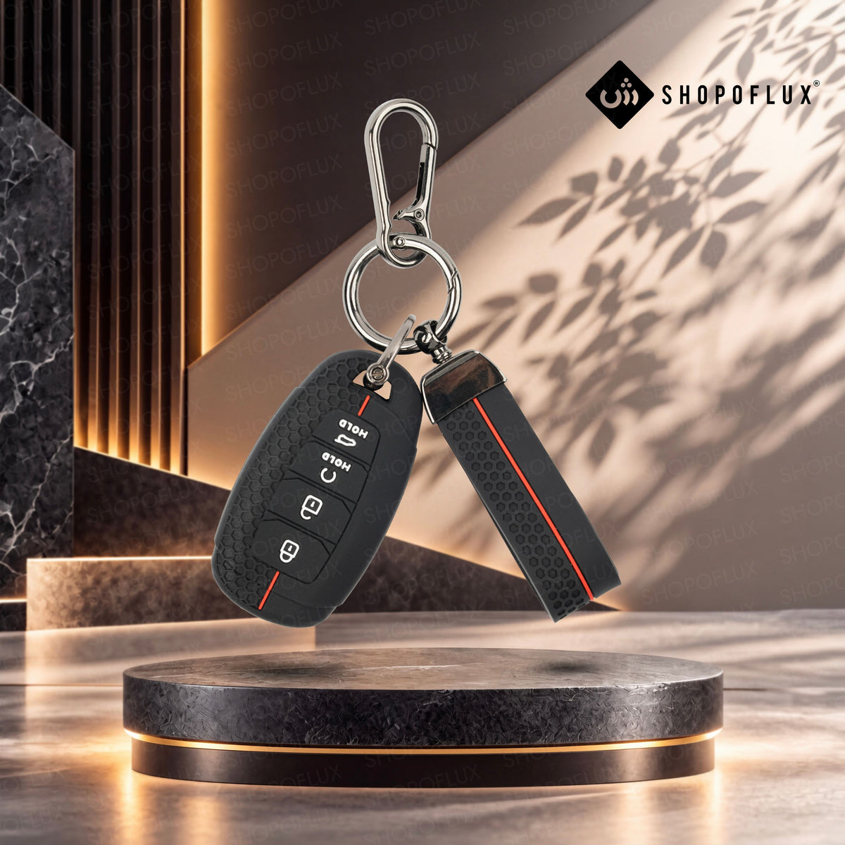 SHOPOFLUX Metal Key Cover Compatible with Hyundai Verna | i20 Facelift N Line N8 Car 4 button smart key