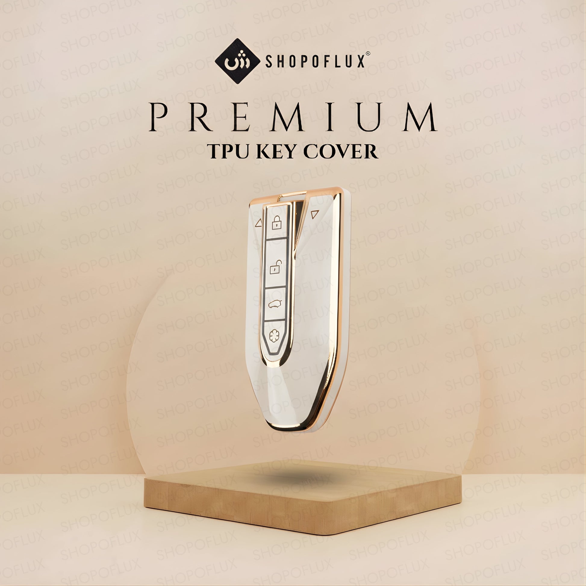 SHOPOFLUX TPU Key Cover Compatible with Mahindra BE 6, XEV 9 EV, XUV 7XO Smart Key (White) Shopoflux