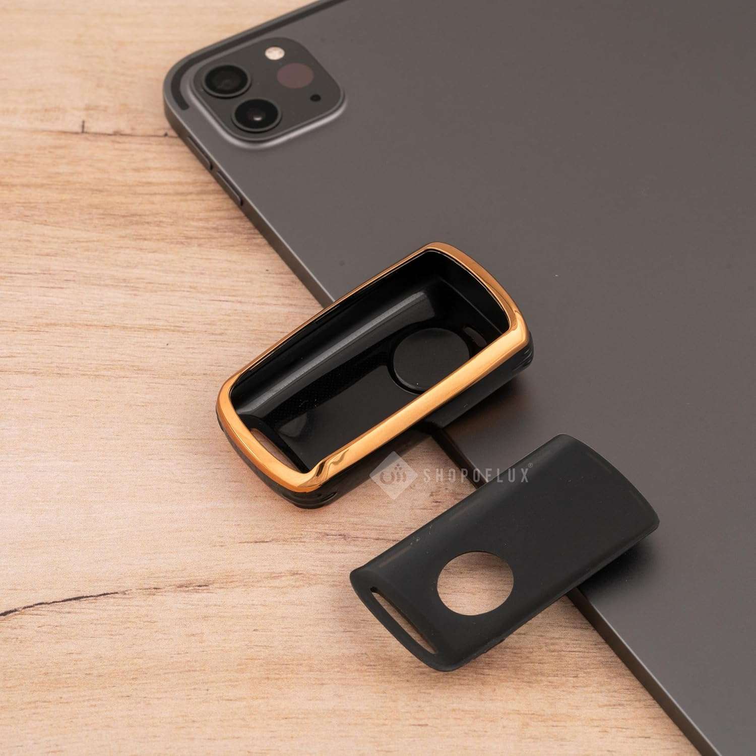 SHOPOFLUX TPU Key Cover Compatible with Yamaha Aerox 2024 Black