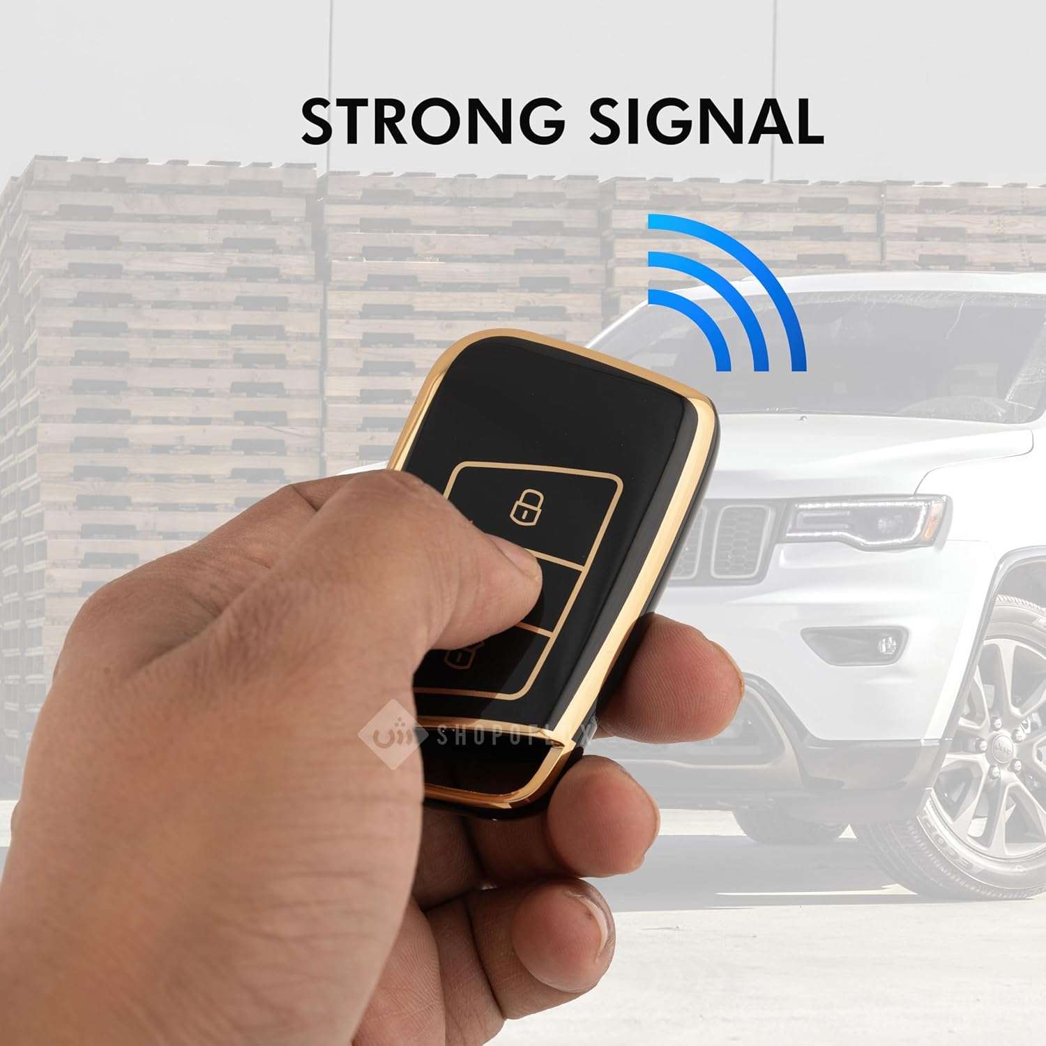 SHOPOFLUX TPU Car Key Cover Compatible for Skoda Octavia, Slavia, Kodiaq, Kushaq 3 Button Smart Key