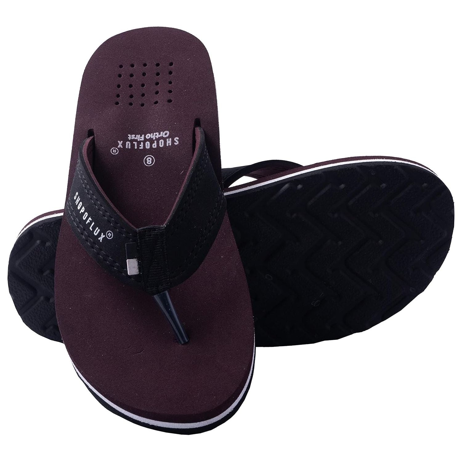 SHOPOFLUX Ortho First Slippers for Men | Orthopaedic Doctor Chappal Flip-Flop Footwear for Boys Heel Pain Daily Use and House Slipper
