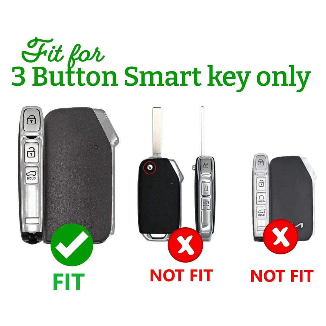 SHOPOFLUX TPU Key Cover Compatible with Kia Seltos | Carens | Sonet syros 2025 3 Button Smart Key